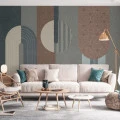 Fototapet fara imbinari Minimalist Shapes Circles And Lines