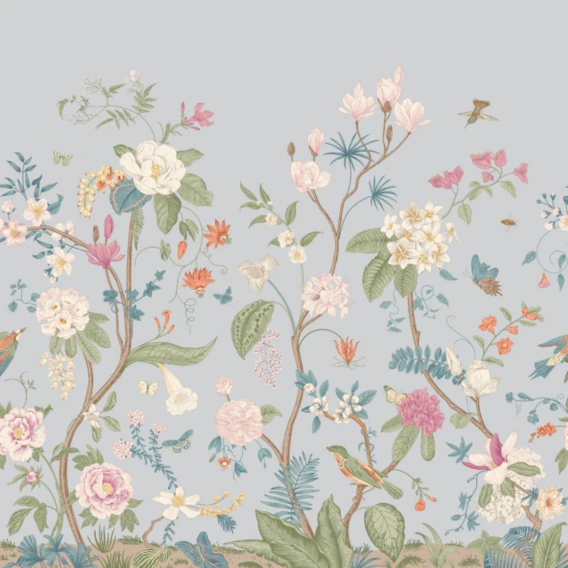 Fototapet fara imbinari Field Of Flowers In Pastel Tones