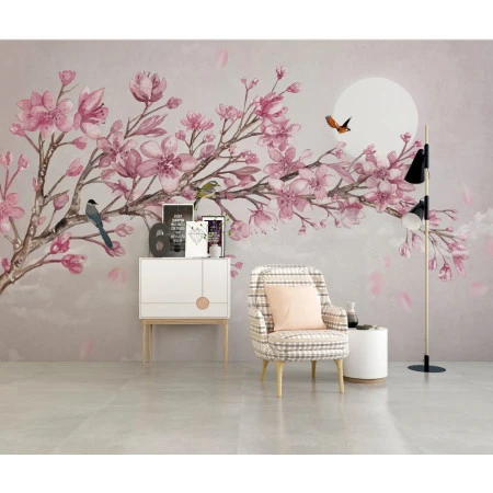 Tapet fara imbinari Aquarelle Magnolia