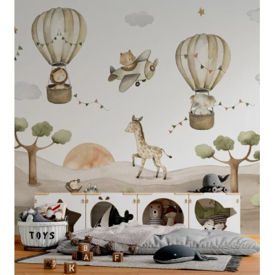Fototapet fara imbinari Watercolor Tropical Landscape Premier Decor