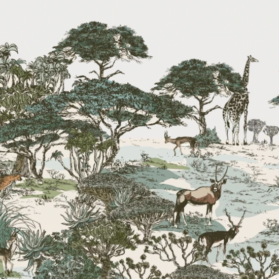 Fototapet fara imbinari Landscape Animals
