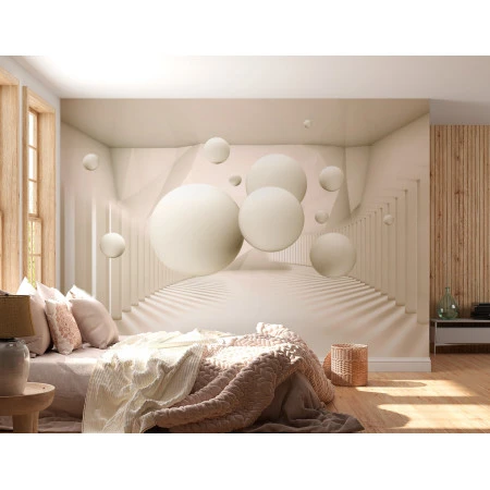 Fototapet fara imbinari Beige Balls Premier Decor