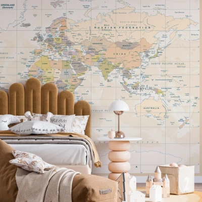 Fototapet fara imbinari Old Map Premier Decor