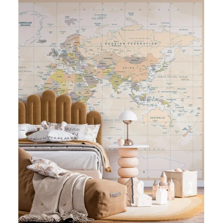 Fototapet fara imbinari Old Map Premier Decor