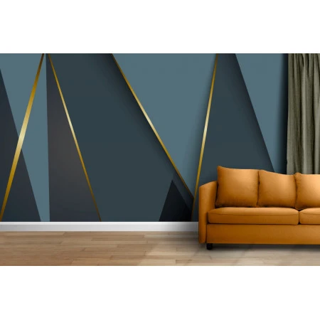 Fototapet fara imbinari Blue Metallic Background Premier Decor