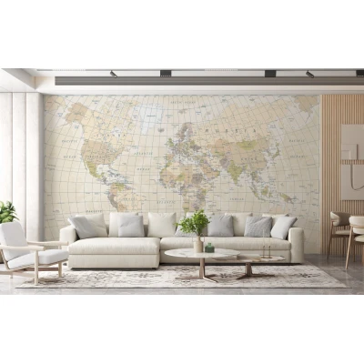 Fototapet fara imbinari Vintage Map Of The World Premier Decor