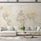 Fototapet fara imbinari Vintage Map Of The World