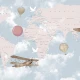 Fototapet fara imbinari Dream Children's Map
