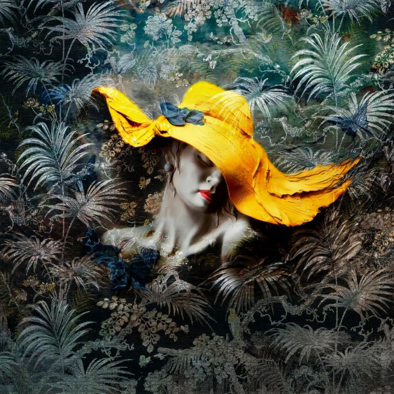Fototapet fara imbinari Bright Yellow Hat