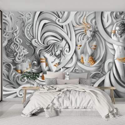 Fototapet fara imbinari Goddess Dance 3D Living si Dormitor Premier Decor