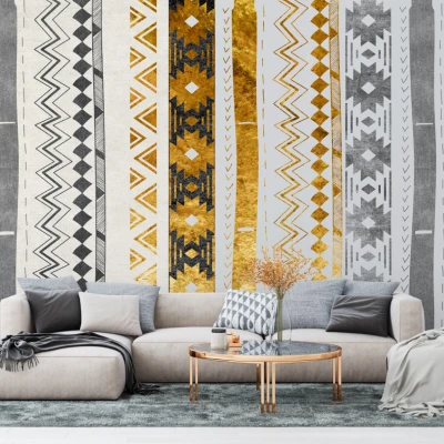 Fototapet fara imbinari Golden Art Abstraction Premier Decor