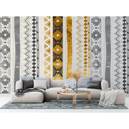 Fototapet fara imbinari Golden Art Abstraction Premier Decor