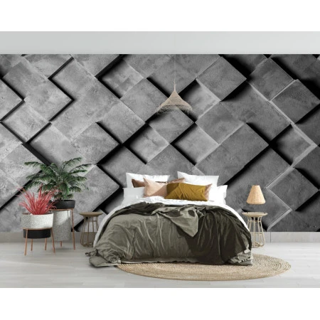 Fototapet fara imbinari Concrete Squares Premier Decor