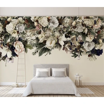 Fototapet fara imbinari Vintage Flowers Premier Decor