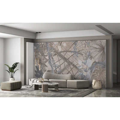 Fototapet fara imbinari Greenhouse In Shades Of Brown And Gray Premier Decor