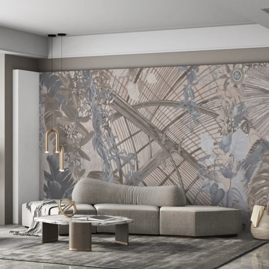 Fototapet fara imbinari Greenhouse In Shades Of Brown And Gray