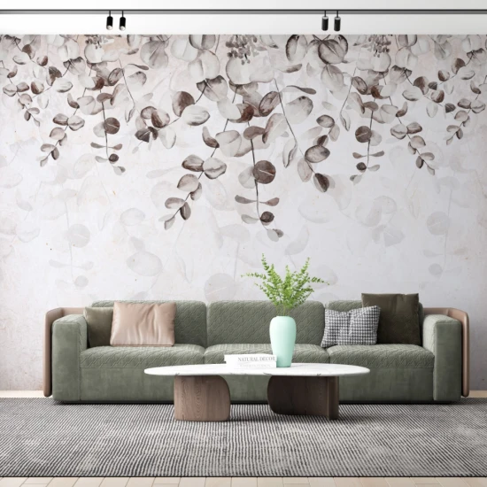 Fototapet fara imbinari Gray Leaves