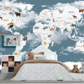 Fototapet fara imbinari Children's Map In The Clouds
