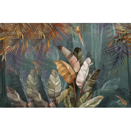 Fototapet fara imbinari Colorful Tropical Leaves Premier Decor