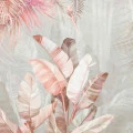 Fototapet  fara imbinari Pink Exotic Leaves