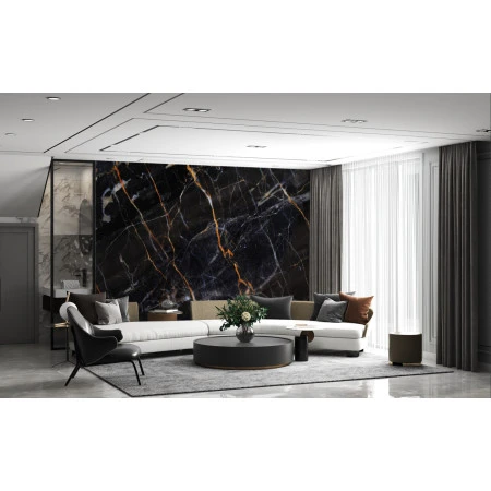 Fototapet fara imbinari Classic Black Marble Premier Decor