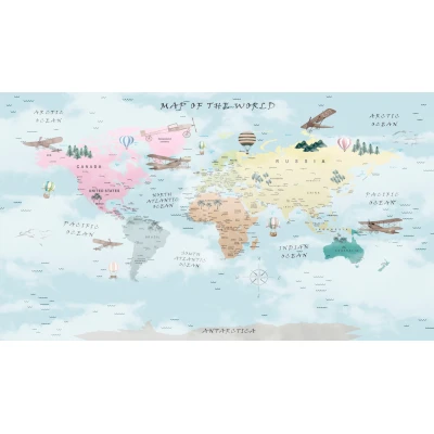 Fototapet fara imbinari Map Of The World Premier Decor