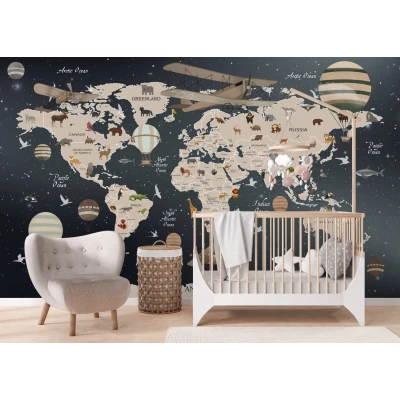 Fototapet fara imbinari Map Of The Dark Night Premier Decor
