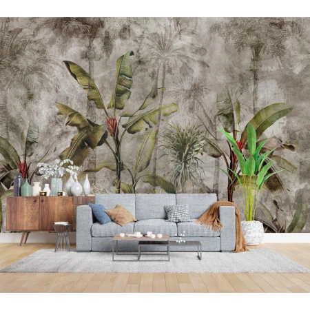 Fototapet fara imbinari Jungle In Dark Fog Premier Decor