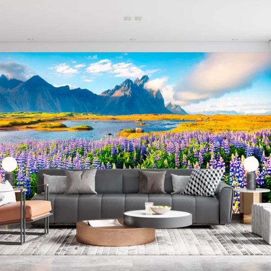 Fototapet fara imbinari Lavender Field