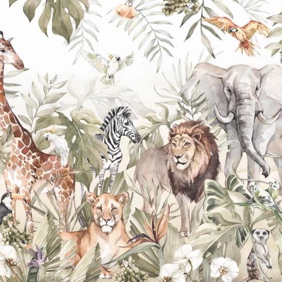 Fototapet fara imbinari Jungle Fauna