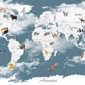 Fototapet fara imbinari Children's Map In The Clouds