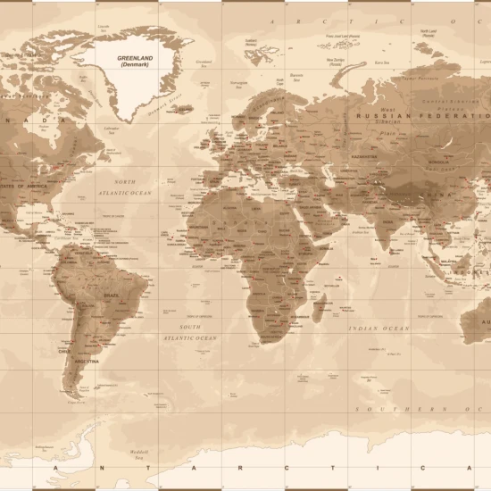 Fototapet fara imbinari Old World Map