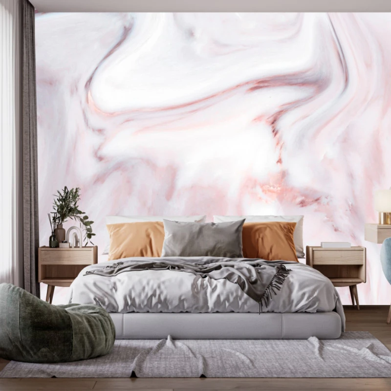 Fototapet fara imbinari Pink Grey Marble