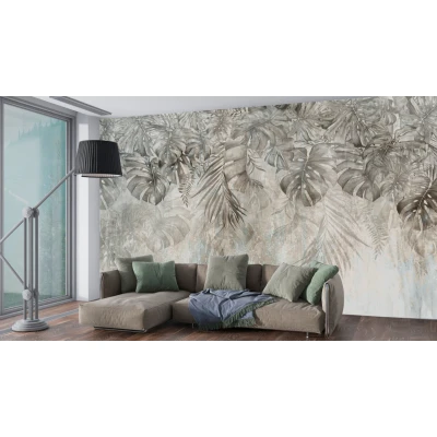 Fototapet fara imbinari Pale Leaves Premier Decor