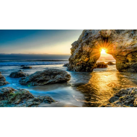 Fototapet fara imbinari Rocks Sea Sunset Premier Decor