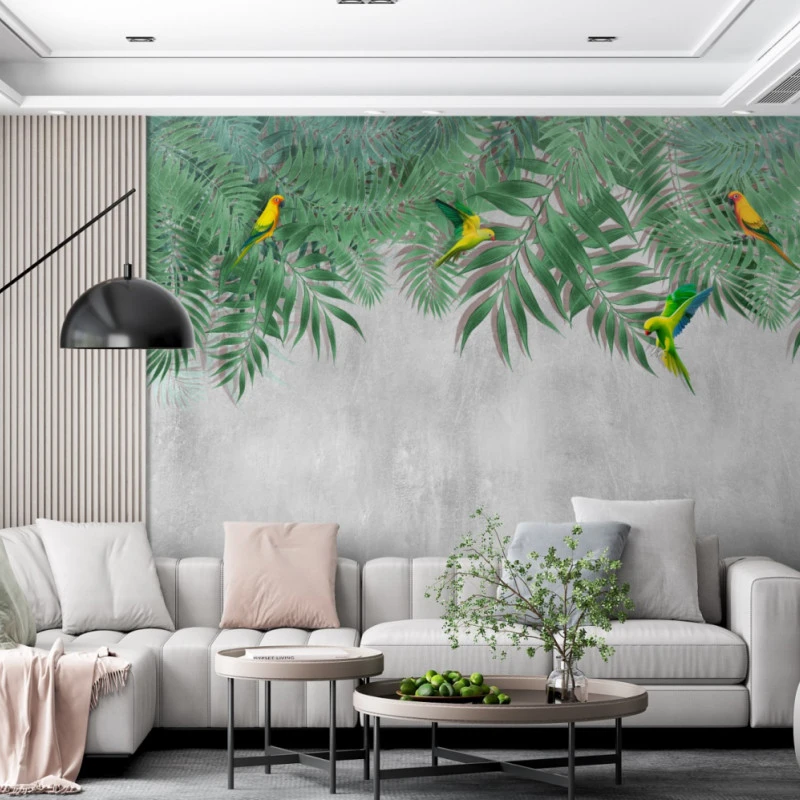 Fototapet fara imbinari The Beautiful And Enchanting Leaves Of The Palm Tree