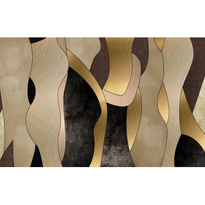 Fototapet fara imbinari Luxury Golden Black And Beige Background Premier Decor