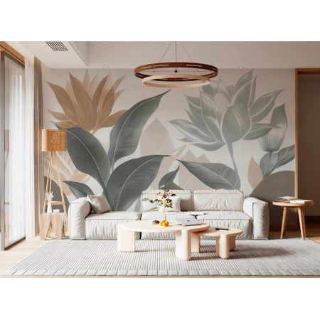 Fototapet fara imbinari Minimalist Tropical Landscape Premier Decor