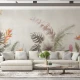 Fototapet fara imbinari Pastel Tropical Leaves Fototapet fara imbinari Pastel Tropical Leaves