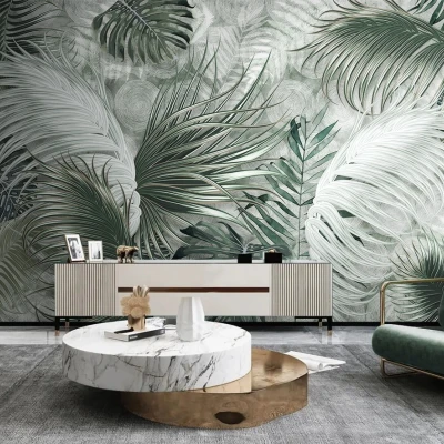 Fototapet textura in fara imbinari Soft Tropic Premier Decor
