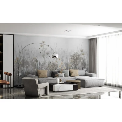Fototapet fara imbinari Gray Grass Premier Decor