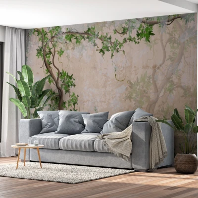 Fototapet fara imbinari Curly Trees With Branches And Leaves Premier Decor