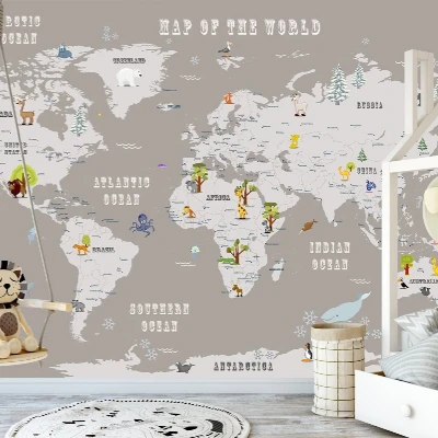 Fototapet fara imbinari Map Of The World Premier Decor