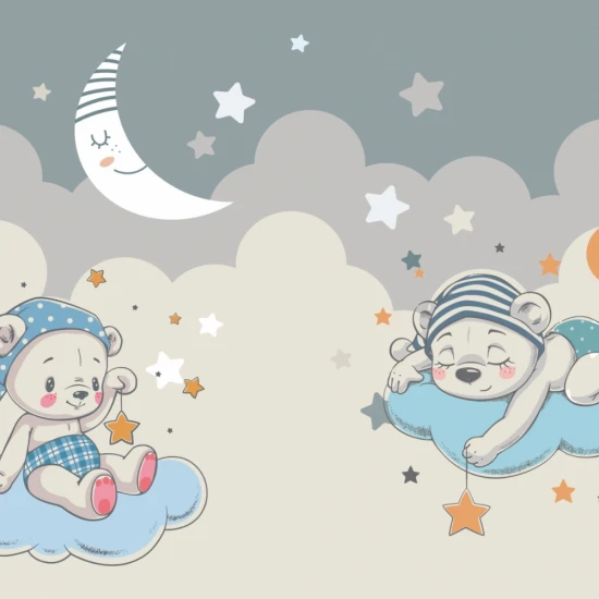 Fototapet fara imbinari  Dream Teddy Bear On The Cloud