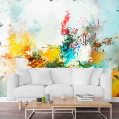 Fototapet fara imbinari Burst Of Rainbow Colors Premier Decor