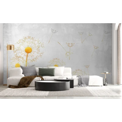 Fototapet fara imbinari Gold Dandelion Premier Decor