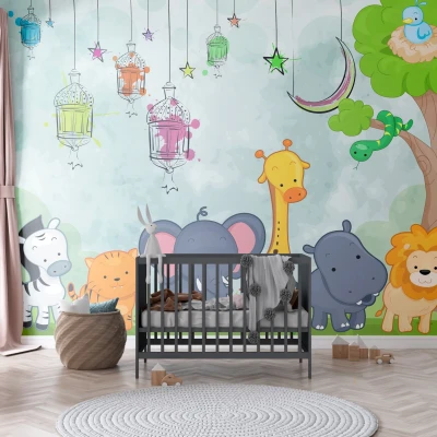 Fototapet fara imbinari Safari Friends Premier Decor