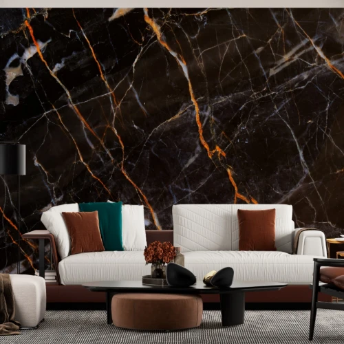 Fototapet fara imbinari Classic Black Marble