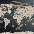 Fototapet fara imbinari Map Of The Dark Night