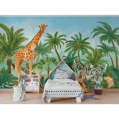 Fototapet fara imbinari Watercolor Jungle Premier Decor